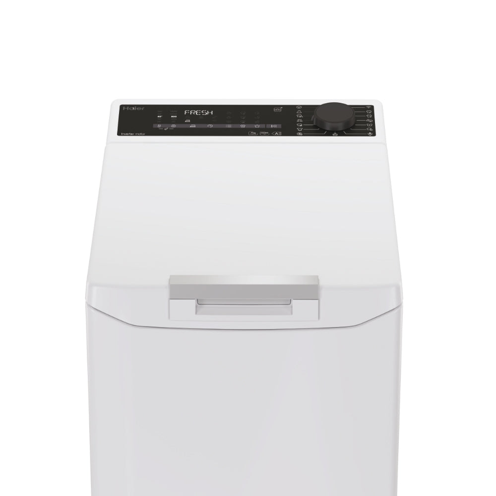 Haier T Series 7, Lavatrice Carica dall'alto 7 KG, Classe A, 1400 giri, Bianco, Inverter, Vapore, THASN476TM5-S