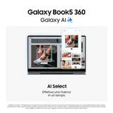 Samsung Galaxy Book5 360 Copilot+ PC Intel Core Ultra 5 226V Ibrido (2 in 1) 39,6 cm (15.6") Touch screen Full HD 16 GB LPDDR5x-SDRAM 512 GB SSD Wi-Fi 7 (802.11be) Windows 11 Home Grigio