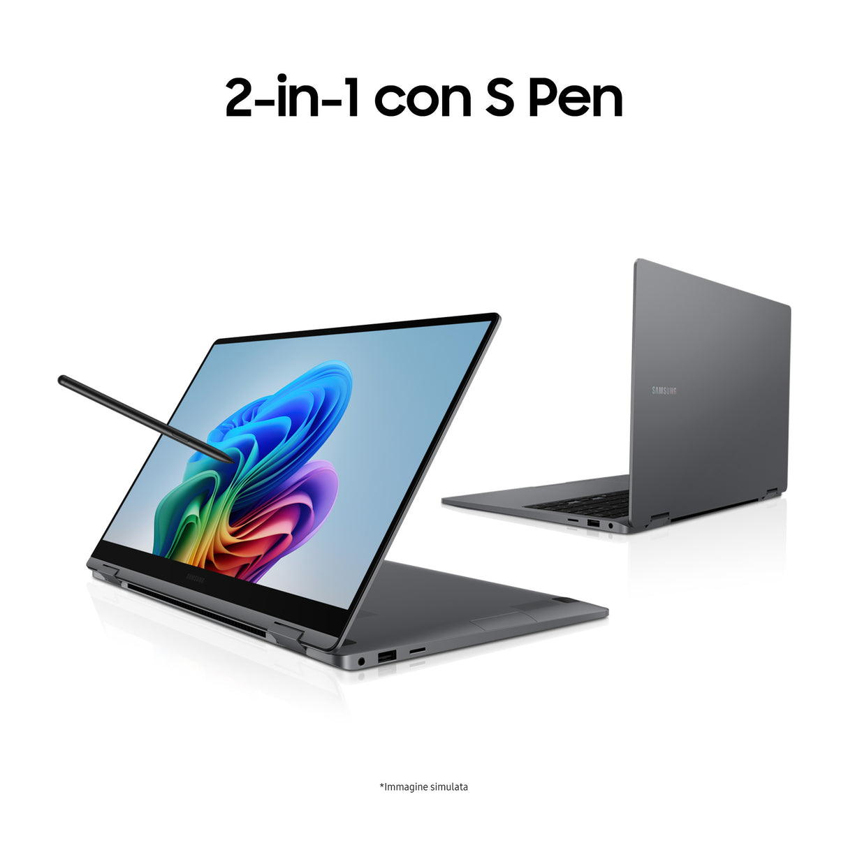 Samsung Galaxy Book5 360 Copilot+ PC Intel Core Ultra 5 226V Ibrido (2 in 1) 39,6 cm (15.6") Touch screen Full HD 16 GB LPDDR5x-SDRAM 512 GB SSD Wi-Fi 7 (802.11be) Windows 11 Home Grigio