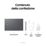 Samsung Galaxy Book5 360 Copilot+ PC Intel Core Ultra 5 226V Ibrido (2 in 1) 39,6 cm (15.6") Touch screen Full HD 16 GB LPDDR5x-SDRAM 512 GB SSD Wi-Fi 7 (802.11be) Windows 11 Home Grigio