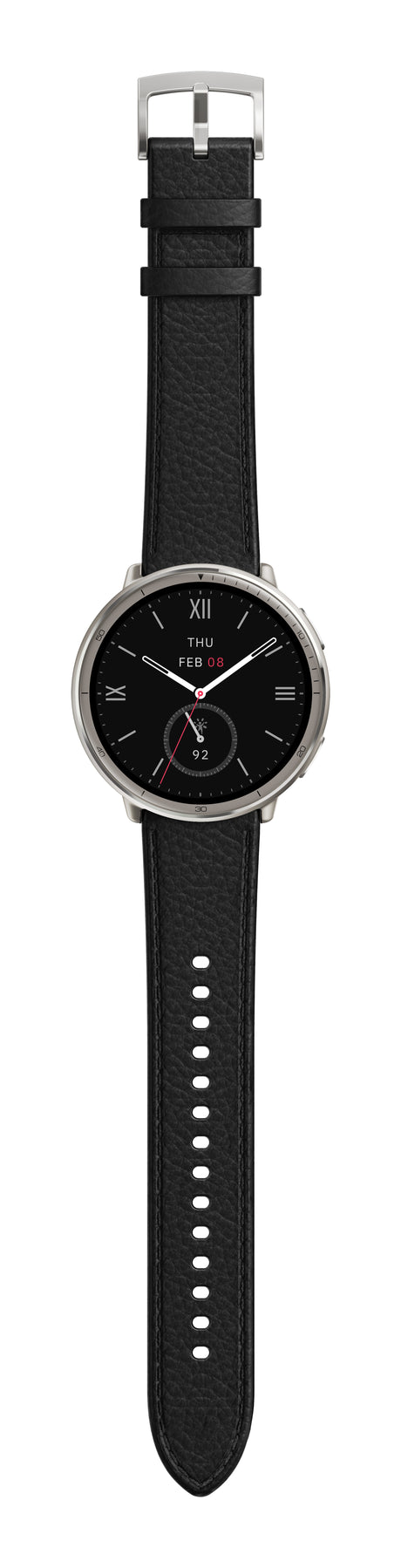 Amazfit Active 2 Round Premium secondo cinturino rosso in silicone Vetro zaffiro con display AMOLED Pagamento contactless Durata della batteria fino a 10 giorni 5 sistemi satellitari & mappe offline