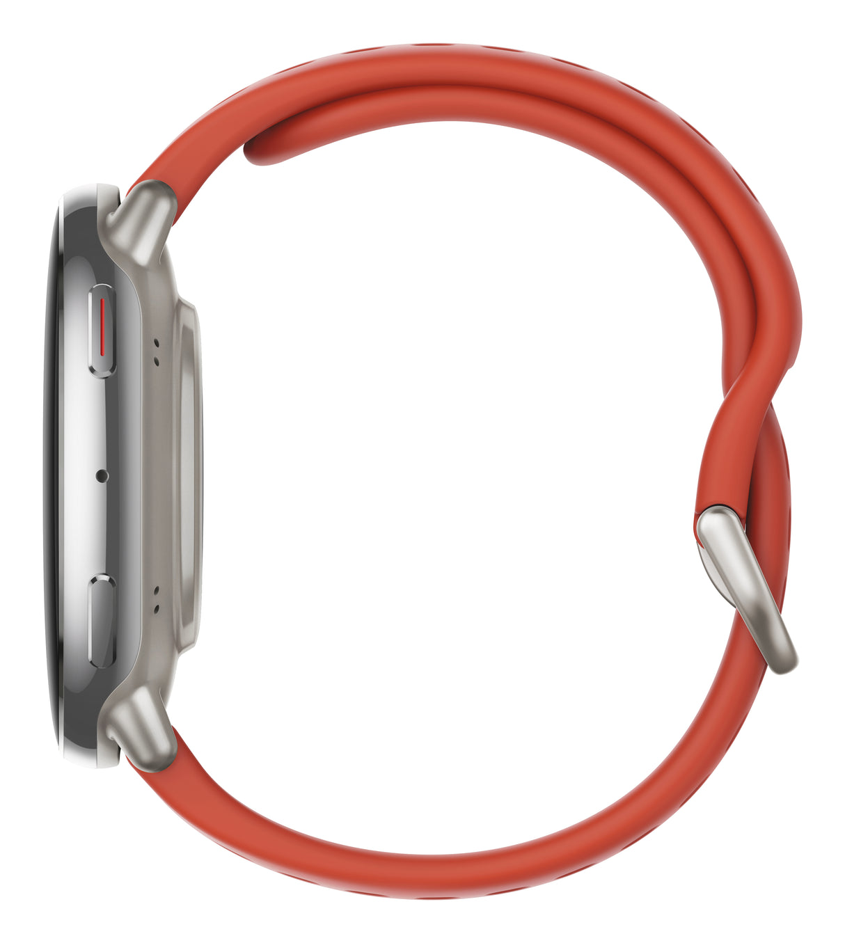 Amazfit Active 2 Round Premium secondo cinturino rosso in silicone Vetro zaffiro con display AMOLED Pagamento contactless Durata della batteria fino a 10 giorni 5 sistemi satellitari & mappe offline