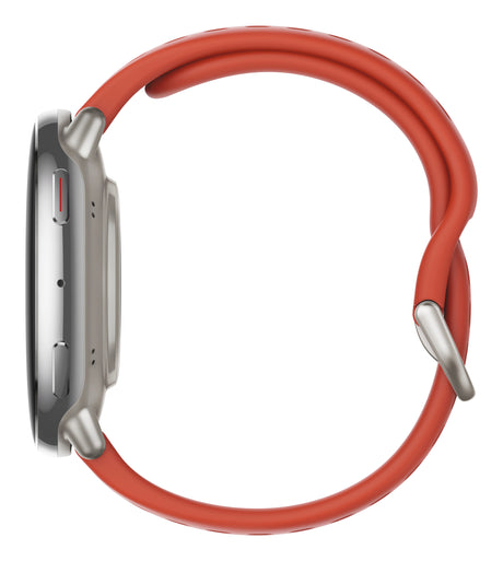Amazfit Active 2 Round Premium secondo cinturino rosso in silicone Vetro zaffiro con display AMOLED Pagamento contactless Durata della batteria fino a 10 giorni 5 sistemi satellitari & mappe offline