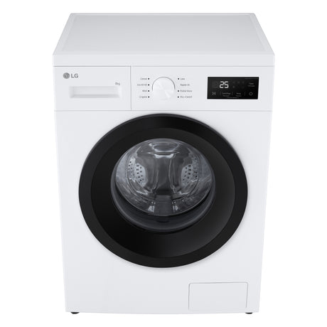 LG F4NA10S8NWK Lavatrice slim 8kg, Classe A, 1400 giri, Programma igiene con vapore, Top rimovibile, White