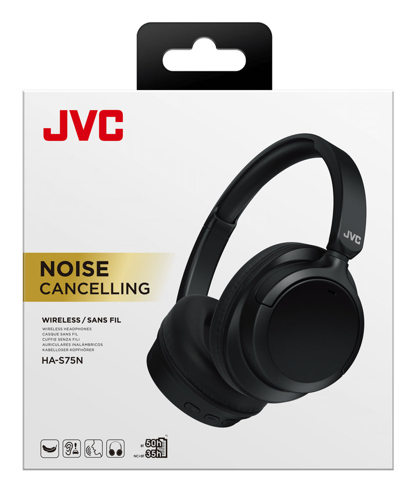 JVC Over Ear Noise Cancelling Auricolare Wireless A Padiglione Musica e Chiamate USB tipo-C Bluetooth Nero