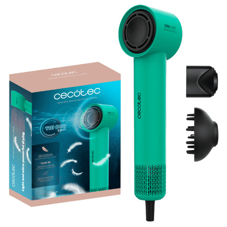 Cecotec IoniCare RockStar Style asciuga capelli 1500 W Nero, Verde