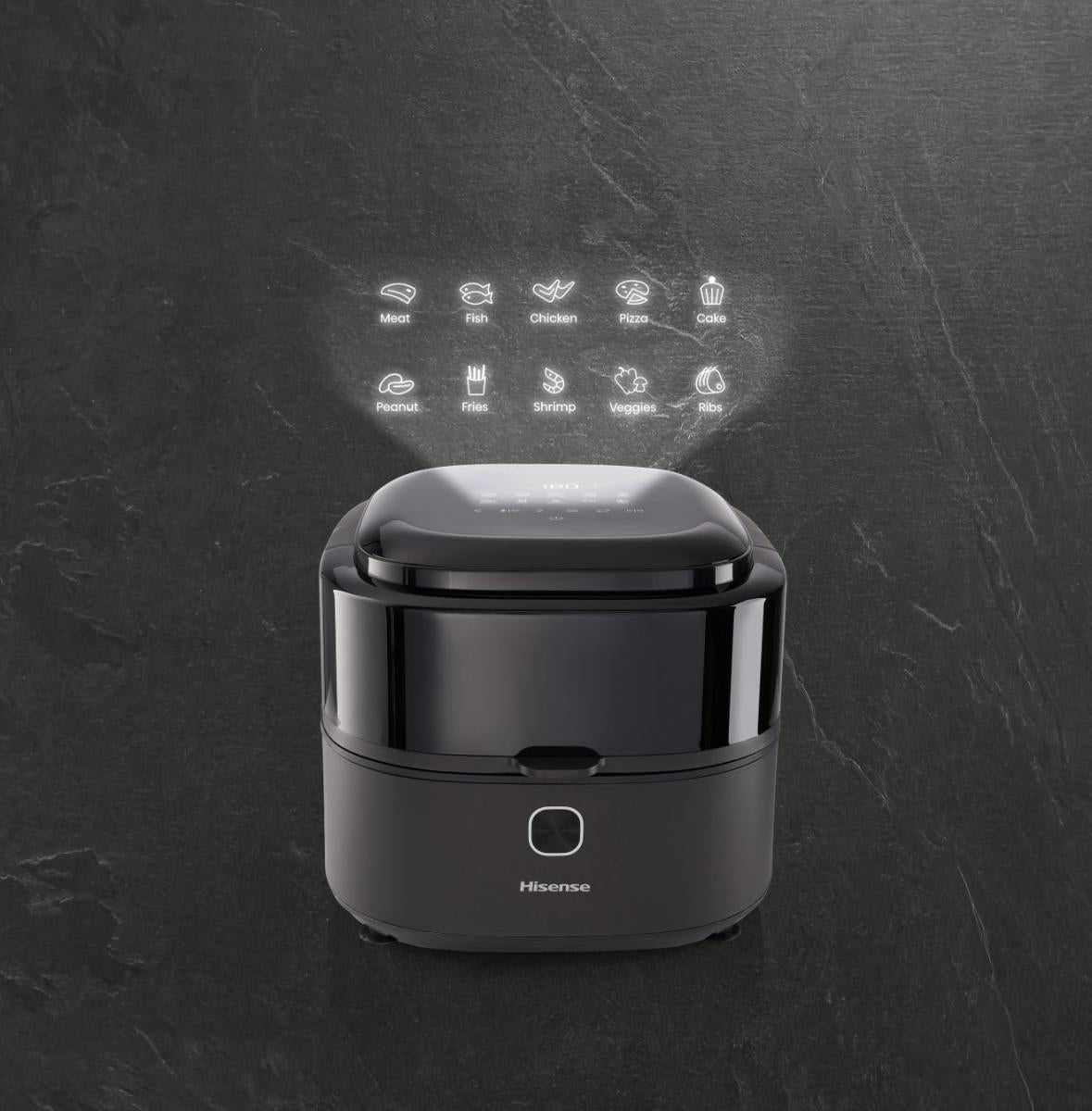Hisense HAF1350DR Singolo 6,7 L Indipendente 1350 W Friggitrice ad aria calda Nero