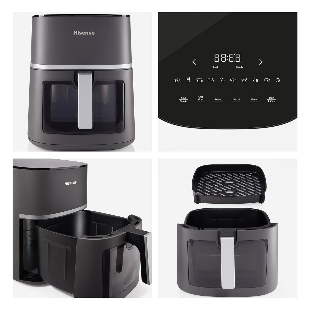 Hisense HAF1900D friggitrice Singolo 7 L 1800 W Friggitrice ad aria calda Nero