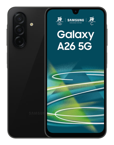 Samsung Galaxy A26 5G, Smartphone con Funzioni intelligenti, Display Super AMOLED 6.7”, 6GB RAM, 128GB, Batteria 5.000 mAh, memoria espandibile, Black