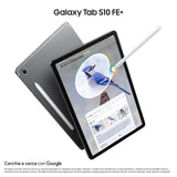 Samsung Galaxy Tab S10 FE+, Android Tablet, Display 13.1" LCD, Wifi, RAM 12GB, 256GB, 10.090 mAh, S Pen, Android 15, IP68, Gray