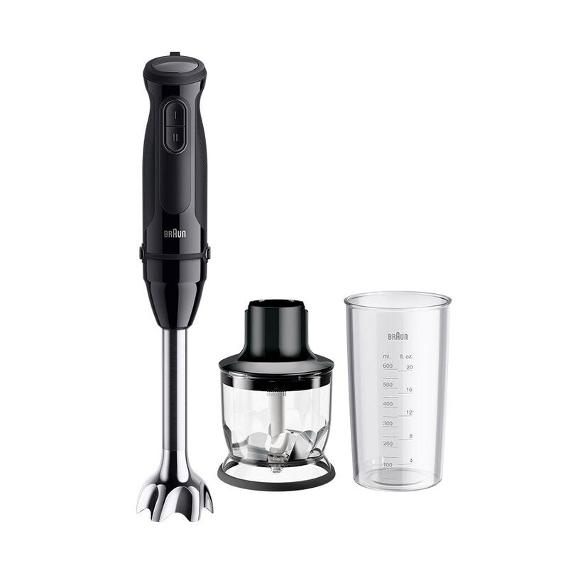 Braun MultiQuick 3 MQ30201M 0,6 L Frullatore ad immersione 900 W Nero, Acciaio satinato