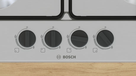 Bosch Serie 4 PGP6B5K85 Piano cottura a gas 60 cm 4 fuochi Acciaio Inox