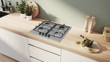 Bosch Serie 4 PGP6B5K85 Piano cottura a gas 60 cm 4 fuochi Acciaio Inox