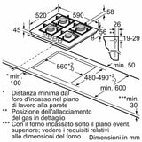 Bosch Serie 4 PNP6B6K40 Piano cottura a gas 60 cm 5 fuochi Vetro Nero