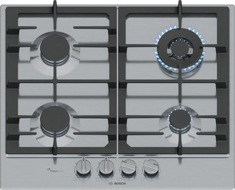 Bosch Serie 6 PCH6A5I90 Piano cottura a gas 60 cm 4 fuochi Acciaio Inox