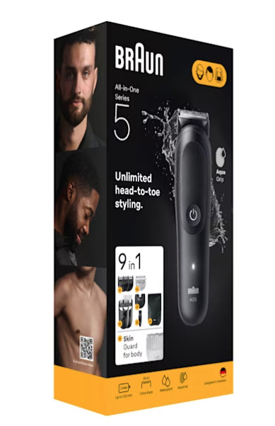 Braun AIO5540 tagliacapelli Nero 14 Ioni di Litio