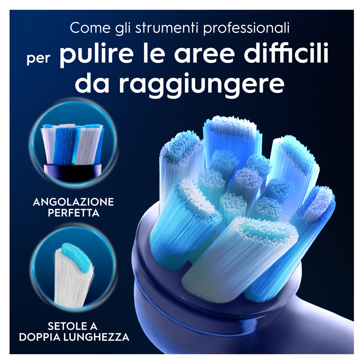 Oral-B Testine di Ricambio iO Series Ultimate Clean, testine rotonde di ricambio originali, con setole CrissCross per pulizia e rimozione della placca avanzate e in profondità, 2