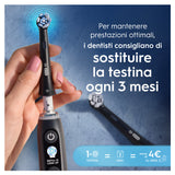 Oral-B Testine di Ricambio iO Series Ultimate Clean Black, testine rotonde di ricambio originali, con setole CrissCross per pulizia e rimozione della placca avanzate e in profondità, 2