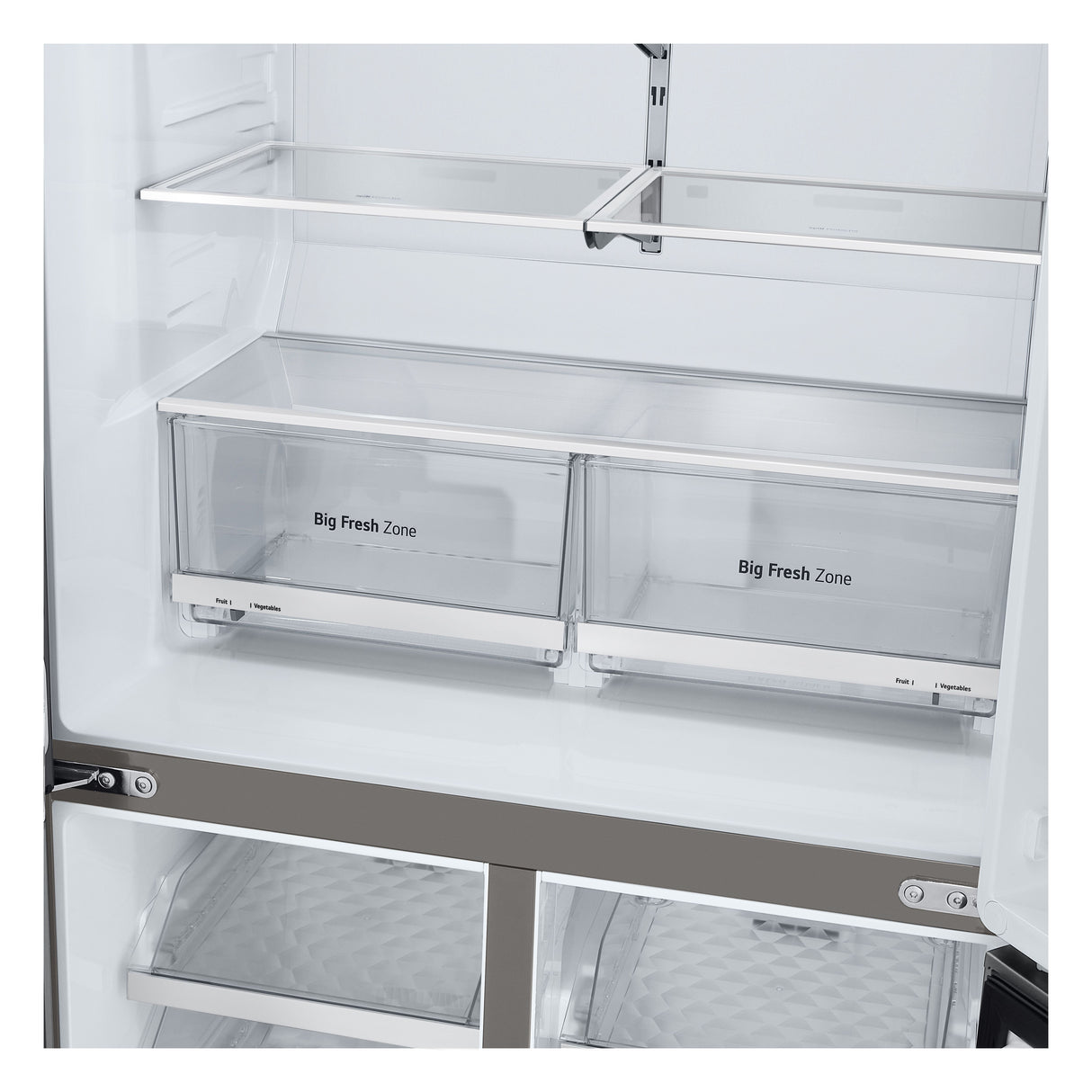 LG InstaView GMV960MBDE Frigorifero Multidoor, Classe E, 666L, Wi-Fi, Selettore umidità, Total No frost, Metal Sorbet