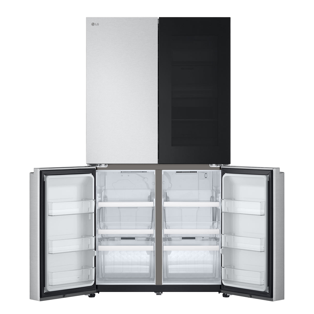 LG InstaView GMV960MBDE Frigorifero Multidoor, Classe E, 666L, Wi-Fi, Selettore umidità, Total No frost, Metal Sorbet