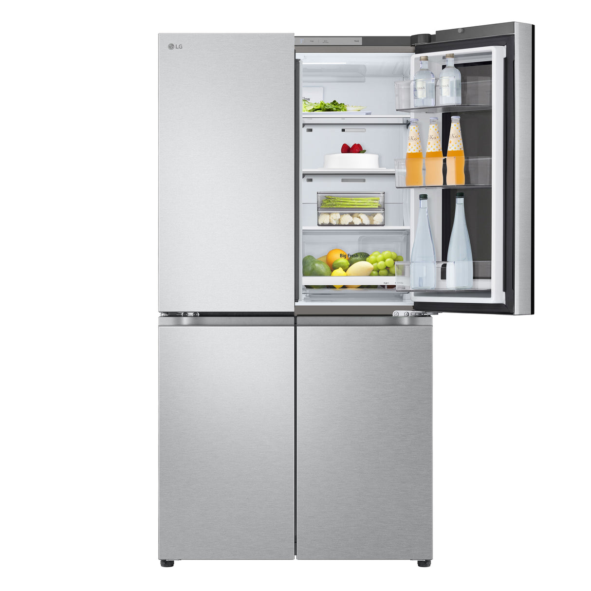 LG InstaView GMV960MBDE Frigorifero Multidoor, Classe E, 666L, Wi-Fi, Selettore umidità, Total No frost, Metal Sorbet