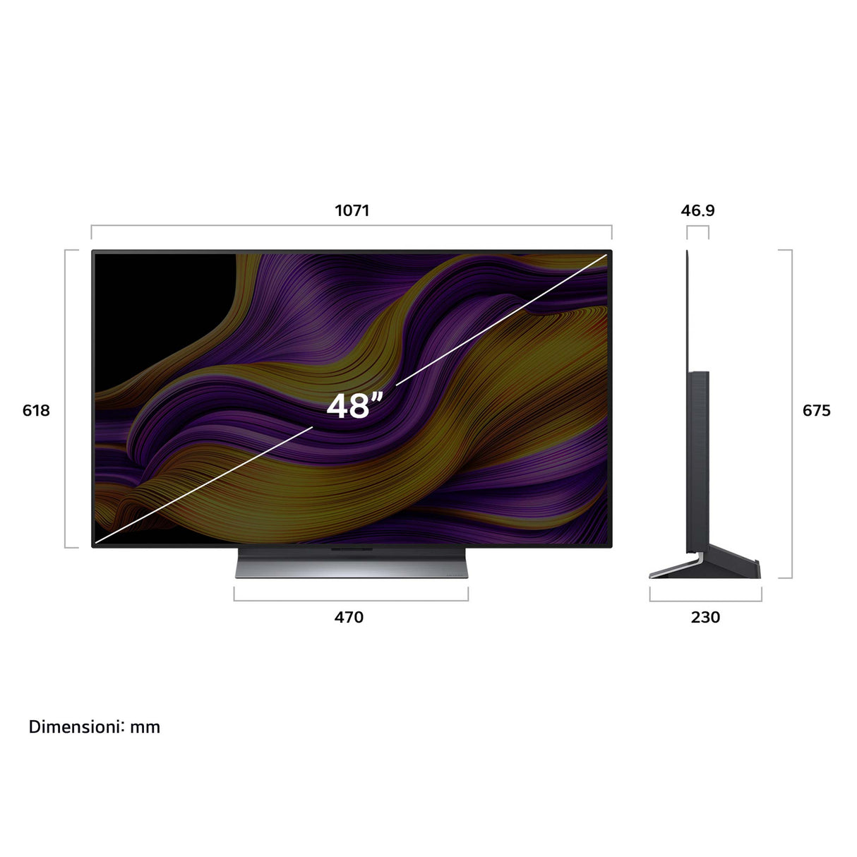 LG OLED evo AI OLED48G56LS TV Serie G5S 48'' 4K, α11 Gen2, Brightness Booster Max, 40W, 4 HDMI 165Hz, Smart TV 2025