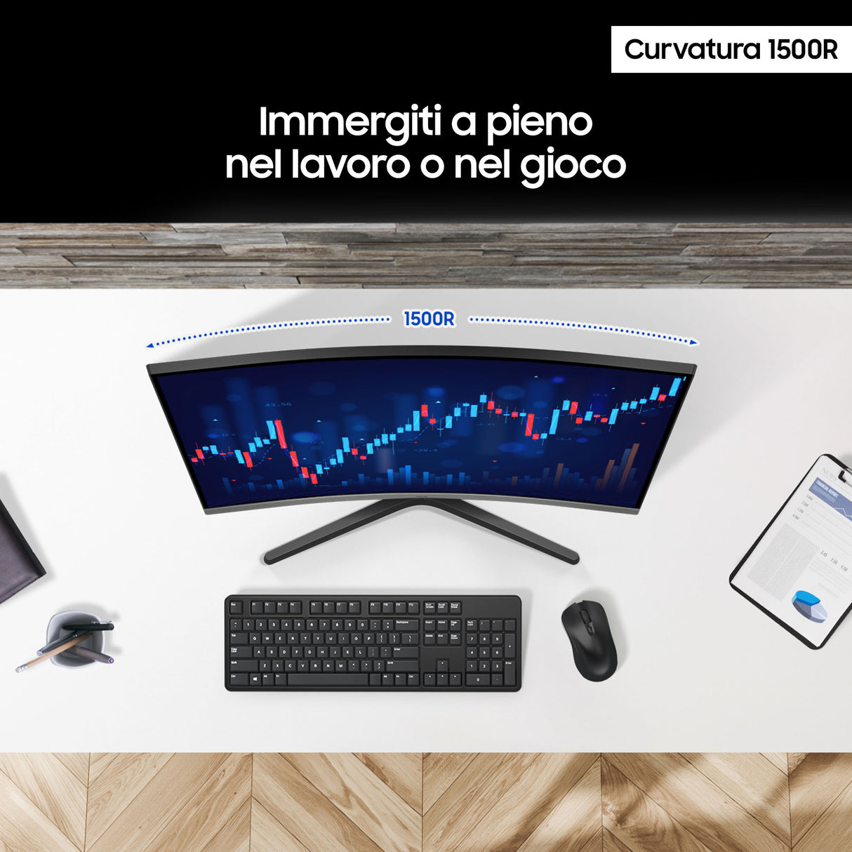 Samsung Monitor Curvo Serie S39GD da 32''