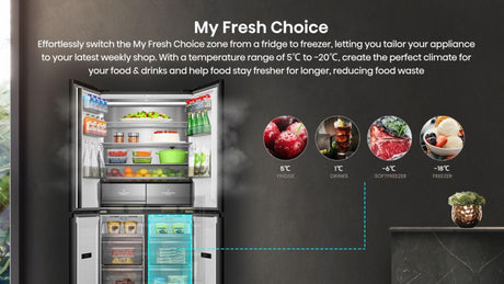 Hisense RQ768N4GBE frigorifero side-by-side Libera installazione 591 L Nero