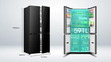 Hisense RQ768N4GBE frigorifero side-by-side Libera installazione 591 L Nero