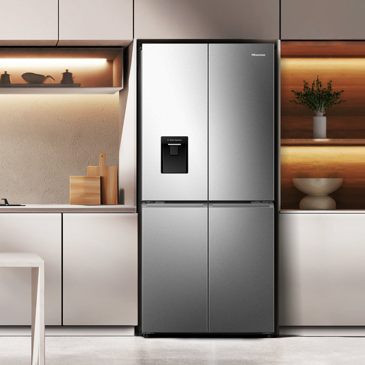 Hisense frigorifero Quattro Porte RQ5P470SMIE libera installazione 460L Classe D Dispenser acqua