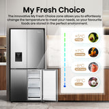 Hisense frigorifero Quattro Porte RQ5P470SMIE libera installazione 460L Classe D Dispenser acqua