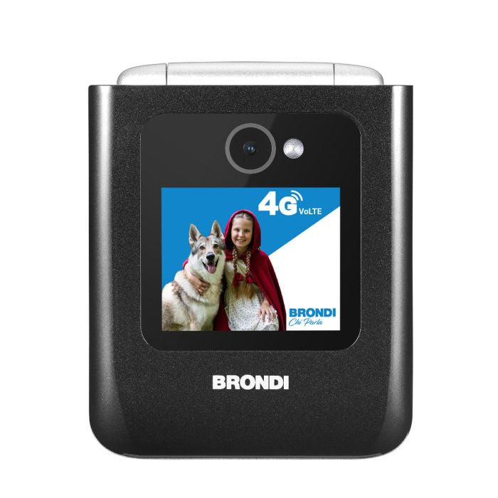 Brondi AMICO TUO 4G 6,1 cm (2.4") Nero, Metallico Telefono per anziani
