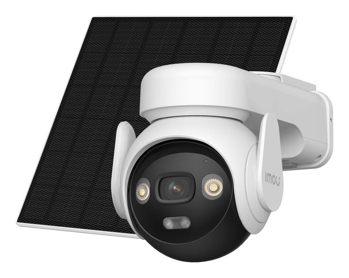 Imou AOV PT 4G 5MP - Telecamera da esterno 4G e Wifi Motorizzata con pannello solare. Tecnologia AOV per registrazione 24/7 . Incluse Sim Dati 4G ed SD da 32Gb