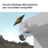 Imou AOV PT 4G 5MP - Telecamera da esterno 4G e Wifi Motorizzata con pannello solare. Tecnologia AOV per registrazione 24/7 . Incluse Sim Dati 4G ed SD da 32Gb
