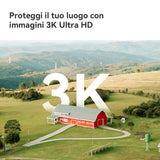 Imou AOV PT 4G 5MP - Telecamera da esterno 4G e Wifi Motorizzata con pannello solare. Tecnologia AOV per registrazione 24/7 . Incluse Sim Dati 4G ed SD da 32Gb
