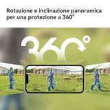 Imou AOV PT 4G 5MP - Telecamera da esterno 4G e Wifi Motorizzata con pannello solare. Tecnologia AOV per registrazione 24/7 . Incluse Sim Dati 4G ed SD da 32Gb