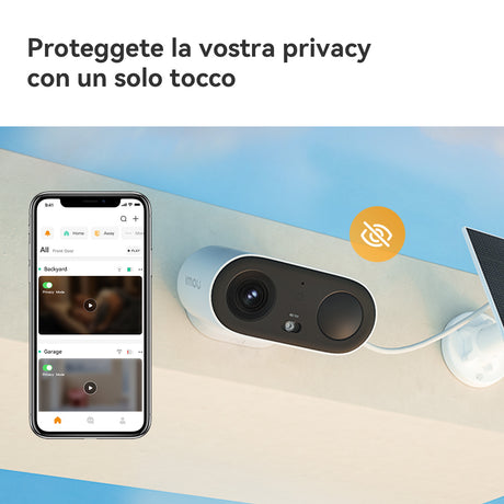 Imou Cell GO Full Color 2K (3MP) Telecamera Wi-Fi Esterno/Interno Batteria Senza Fili, Rilevamento PIR/Umano, Visione Notturna a Colori, Audio Bidirezionale con Voce Personalizzata, IP65
