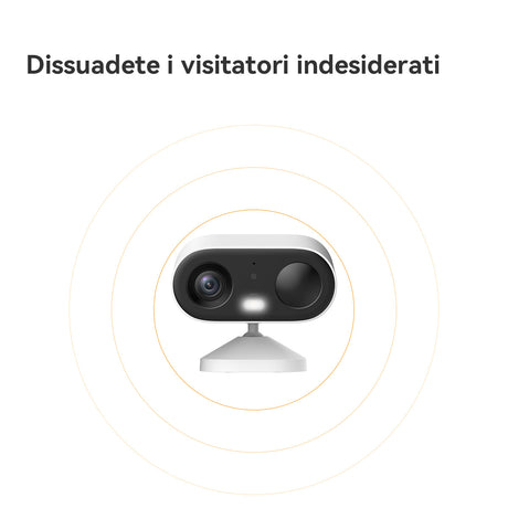Imou Cell GO Full Color 2K (3MP) Telecamera Wi-Fi Esterno/Interno Batteria Senza Fili, Rilevamento PIR/Umano, Visione Notturna a Colori, Audio Bidirezionale con Voce Personalizzata, IP65
