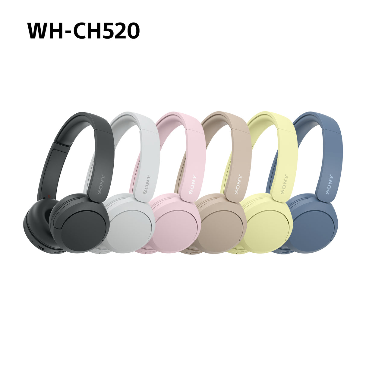 Sony WHCH520Y.CE7 cuffia e auricolare Wireless A Padiglione Musica e Chiamate USB tipo-C Bluetooth Giallo