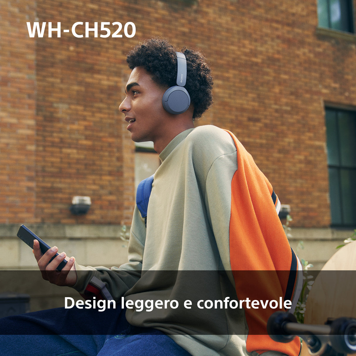 Sony WHCH520Y.CE7 cuffia e auricolare Wireless A Padiglione Musica e Chiamate USB tipo-C Bluetooth Giallo
