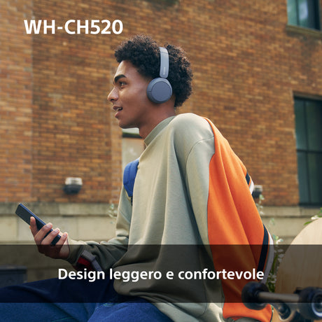 Sony WHCH520Y.CE7 cuffia e auricolare Wireless A Padiglione Musica e Chiamate USB tipo-C Bluetooth Giallo
