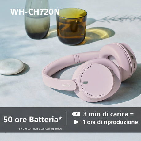 Sony WHCH720NP.CE7 cuffia e auricolare Con cavo e senza cavo A Padiglione Musica e Chiamate USB tipo-C Bluetooth Blu