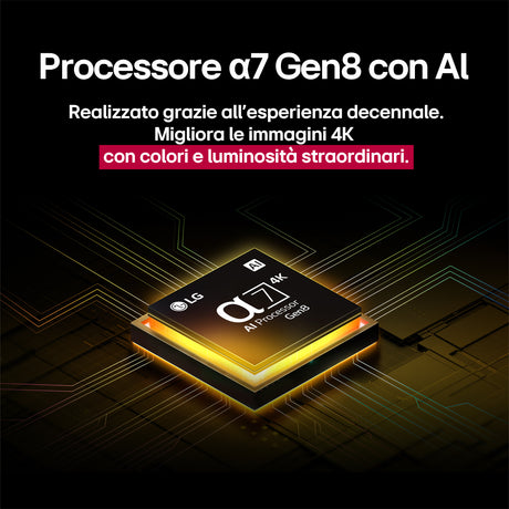 LG QNED AI 55QNED80A6A TV Serie QNED80 55'' 4K, α7 Gen8, HDR10, 20W, 3 HDMI con Game Optimizer, Smart TV WebOS 25