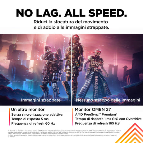 OMEN by HP Monitor da gaming 27" FHD 165 Hz – OMEN 27