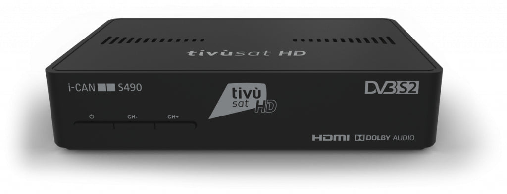 i-CAN S490 set-top box TV Cavo, Ethernet (RJ-45), Satellite HD Nero