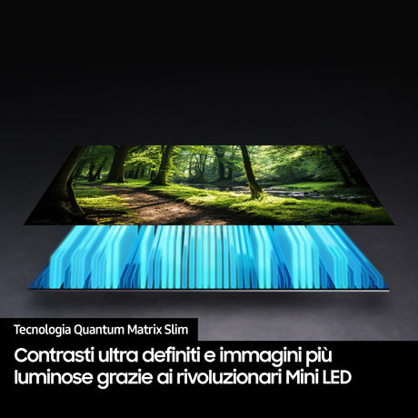 Samsung Neo QLED AI TV 75" QE75QN70FAUXZT 4K Mini LED, Processore NQ4 AI Gen2, 4K AI Upscaling, Motion Xcelerator 144Hz, Neo Quantum HDR, OTS Lite, AirSlim Design, Vision AI Smart TV, 2025