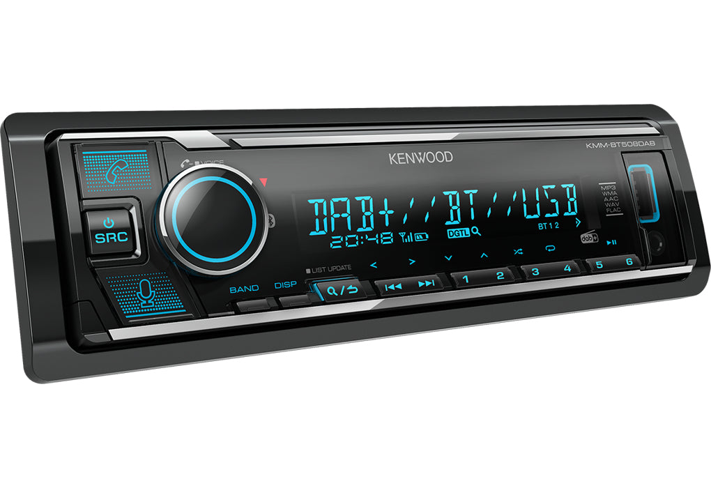 Kenwood Electronics KMM-BT508DAB Ricevitore multimediale per auto Nero 200 W Bluetooth