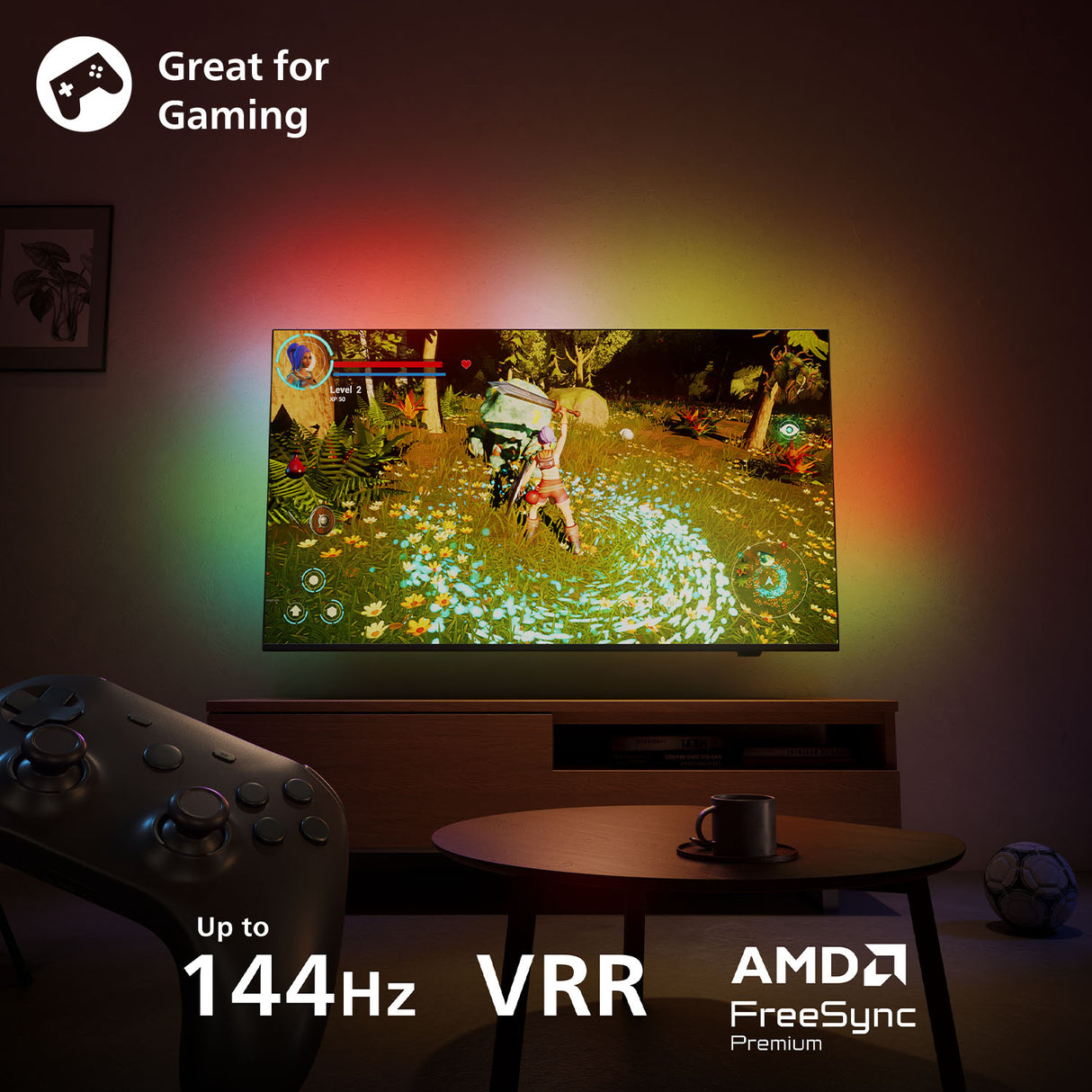 Philips Ambilight TV 65MLED920 4K QD MiniLED 164cm 65" Smart TV Dolby Vision and Dolby Atmos Titan OS