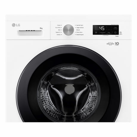 LG F4NX1008NWK Lavatrice smart 8kg, Classe A, 1400 giri, 6 Motion, Allergy Care, Bianca