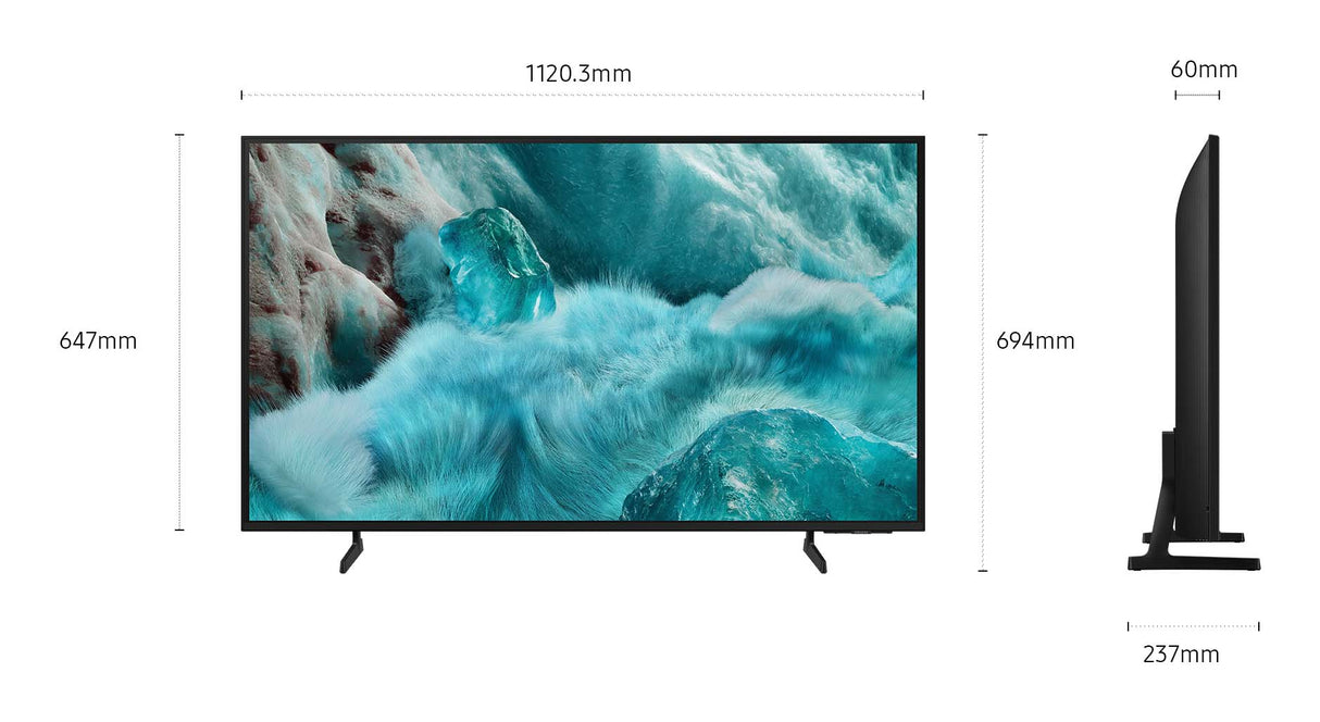 Samsung QLED AI TV 50" QE50Q7FAAUXZT 4K, Processore Q4 AI, 4K Upscaling, Color Booster Pro, OTS Lite, Slim Look Design, Vision AI Smart TV, 2025